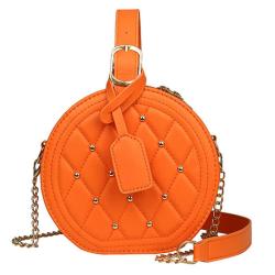 KBW347 2023 Handbag Women Fashion Simple Indentation Diamond Lattice Small Round Package High Quality Shoulder Crossbody Bag