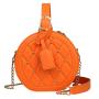 KBW347 2023 Handbag Women Fashion Simple Indentation Diamond Lattice Small Round Package High Quality Shoulder Crossbody Bag