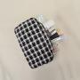 Keymay Wholesale Personalized Multi Color Small Plaid Cosmetic Bag Women Cosmetic Organizer Pouch Check Makeup Bag