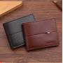 New style cross-border men's horizontal wallet, bank credit card holder, casual short style, multi-card slot men's wallet