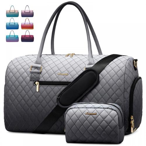 LOVEVOOK custom 2pcs Sports Gym Duffel Bags travel Weekender Bags with Shoe Compartment travel luggage duffle bag unisex