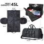 Customized Full-Sized Folding Hanging Suit Male Weekender Business Trips Garment Duffle Bag with Detachable Shoulder Strap