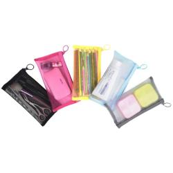 Make Up Clear Travel Zipper Stationeries Electronics Storage Bag Transparent Waterproof Makeup Cosmetic Bag