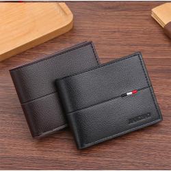 New style cross-border men's horizontal wallet, bank credit card holder, casual short style, multi-card slot men's wallet