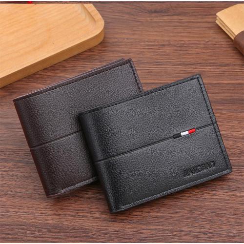 New style cross-border men's horizontal wallet, bank credit card holder, casual short style, multi-card slot men's wallet