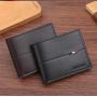 New style cross-border men's horizontal wallet, bank credit card holder, casual short style, multi-card slot men's wallet
