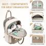 LOVEVOOK Custom High Quality Multi-function Canvas University Student School Bags Women Laptop Backpack With USB Charging Port