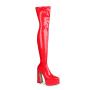 Botas Altas 2022 New Designer Ladies Over The Knee Long Boots Pointy Toe Chunky Heel Platform Thigh High Boots For Women