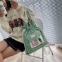 2024 New Drawstring Student School Backpack Shopping Bag Canvas Shoulder Bag