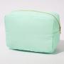 Stock Mint S M L XL 4 Pieces DIY Embroidery Patch Personalize Toiletry Pouch Waterproof Women Storage Nylon Travel Makeup Bag