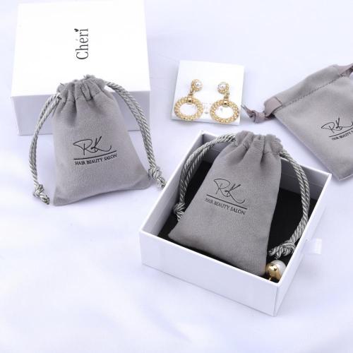Custom Logo Printing Mini Velvet Drawstring bag For Jewelry Packaging Soft Velvet Cosmetic Jewelry Pouch