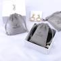 Custom Logo Printing Mini Velvet Drawstring bag For Jewelry Packaging Soft Velvet Cosmetic Jewelry Pouch