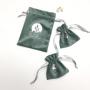 Reusable Custom Logo Printed Velvet Fabric Jewelry Pouches Small Drawstring Gift Storage Packaging Cosmetic Dust Velvet Bag