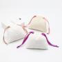Custom Logo Printed Wholesale White Beige Velvet Gift Jewelry Pouch Luxury Soft Dust Drawstring Packaging Velvet Bag