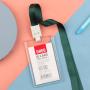 KT002 Acrylic Work ID Neck Strap Card Bus Holders Work Card Bus Access Student Card Holder Candy Color Identity Badge Lanyard
