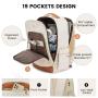 Fashion Quilted business lightweight smart USB Port rucksack 15.6in commute college school bag custom anti theft laptop backpack