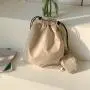 New Design Messenger Bag Niche Wide Shoulder Strap Large Capacity Shoulder Bag Side Zipper Casual Drawstring Pleated Bag