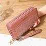 2023 New Women's Wallet Double Zipper Student Stone Pattern Wallet with Large Capacity Bag Fashion For Ladies