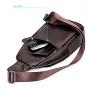 New genuine leather multilayer crossbody sling bag man casual chest bag wholesale men's bag