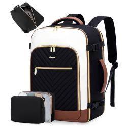LOVEVOOK 17In Travel Backpack with 3 Packing Cube Carryon Backpack as Personal Item Flight Approved Waterproof Travel Essentials