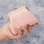 2024 New Retro Coin Purse Ladies Short Wallet Buckle Candy Color Coin Pouch Wholesale