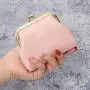 2024 New Retro Coin Purse Ladies Short Wallet Buckle Candy Color Coin Pouch Wholesale