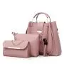 OEM554 Fashion Handbag Women High Quality Leather Bags Women Beads Tassel Bag Sets 3pcs in Sets Handbag Sets for Women