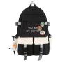 HR033 Teenage Kids Nylon School Bags College Students Leisure Laptop Backpack Popular Cute Pendant Mobile Phone Multiple Bags