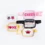 Keymay RTS Fast Shipping Football Season Hot Sale Personalized Pvc Clear Waist Bag Clear Belt Bag Water Proof Fanny Pack