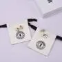 Custom Logo Printing Brush Canvas Jewelry Necklace Bag Drawstring Luxury Cotton Canvas Mini Jewelry Pouch