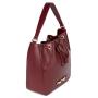 Burgundy Falbala Custom Handbag Custom Size Printed Logo Bucket Bags Large Capacity Handbags