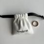 Custom Logo Printed Drawstring Cotton Canvas Jewelry Bag Small Canvas Gift Jewelry Pouch