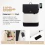 LOVEVOOK 14 15.6 17 Inch Waterproof Cover Rolltop Laptop Backpacks Men Anti-Theft University School Bags Women's Elegant Daypack
