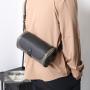 2022 Fashion Men's Designer Bag Large Capacity PU Leather Retro Cylinder Shoulder Purse Combine Colors Flap Zipper Messenger