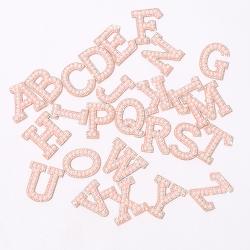 A-Z Pearl Alphabets Mass Stock Colorful Environmental Friendly Fast Delivery 26 Alphabetical Beads Glitter Letter Patches