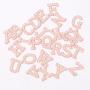 A-Z Pearl Alphabets Mass Stock Colorful Environmental Friendly Fast Delivery 26 Alphabetical Beads Glitter Letter Patches