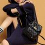 Manufacturer Fashion Quilted Backpack For Women Luxury Drawstring Ladies Custom Backpack Black Pu Leather Womens Backpacks