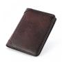 Genuine leather ultra-thin men's multifunctional short wallet