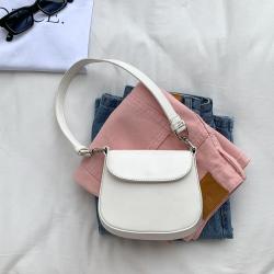 Custom PU Leather Mini Shoulder Bag Fashion Handbag Simple Plain Sling Bag Candy Color Little Girl Pink White Hand Bag