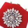Wholesale Vintage Velour Evening Clutch Bag Sunflower Diamond Ladies Party Evening Bag 2024