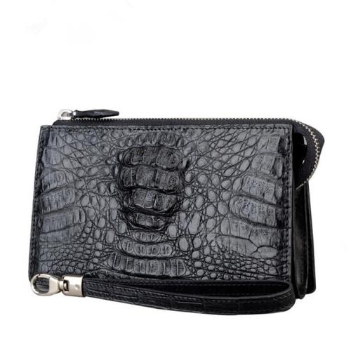 Dompet Pria Wallet Cartera De Hombre Authentic Men'S Crocodile Skin  Leather Zipper Wallets Purse Clutch Hand Bag For Men