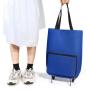 HR708 Foldable Shopping Bag Portable Hand-held Collapsible Sundries Storage Bag Oxford Wheeled Easy to Store or Move