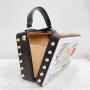 2024 custom factory square Rivet Popular Women Luxury Box Handbag Fashion Hand Bags Chain Shoulder Purses For Ladies