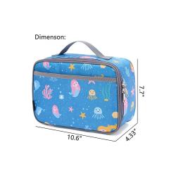 sublimation lunch ba outdoor square food Cooler Bag  aluminum foil waterproof leakproof Color cooler bag eco-friendly lunch bag