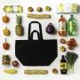 Gelory Recycled Canvas Bag Long Shoulder Strap Short Handle Heavy Duty Foldable Washable Shopping Tote Bag with custom printed