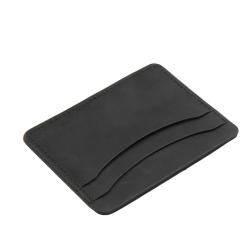 100% genuine leather credit card holder minimalist front pocket slim flat wallet for men