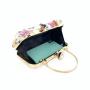 ZR621 Woman Evening Bag Daily Life Girl Chain Square Single Shoulder Crossbody Bag Bride Flower Wedding Party Dinner Bag Handbag