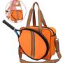 ZWY168 Wholesale Portable Badminton Tennis Tote Bag Men Women Oxford Outdoor Sport Training Ball Bag Orange Racquet Shoulder Bag