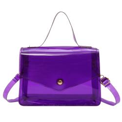 2023 Fashion Summer Customized Women PVC Crossbody Bags Transparent Candy Color Clear Purse Girls Shoulder Bag
