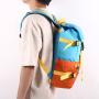CHANGRONG Custom color block design rpet polyester casual sports backpacks